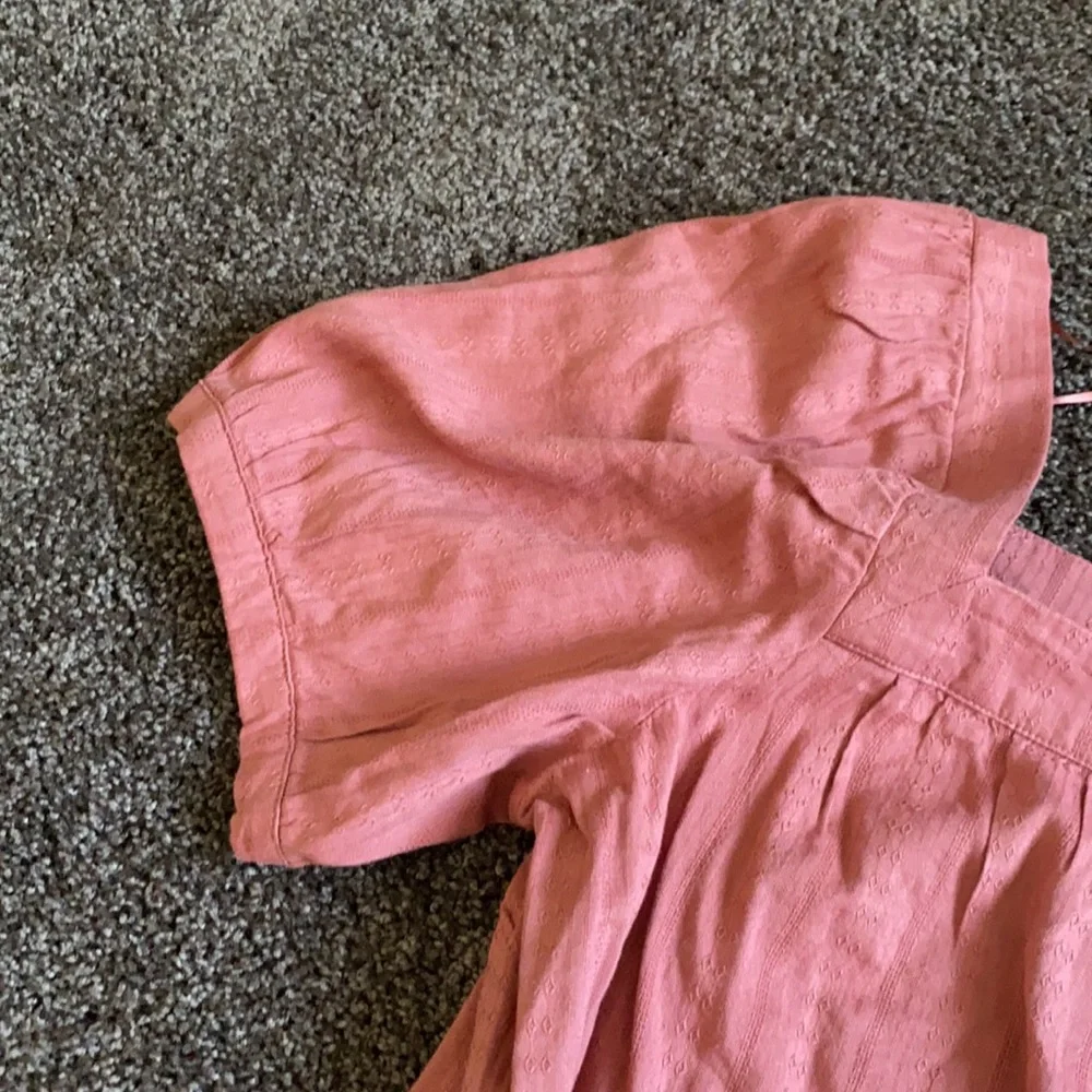 NWT Old Navy Dusty Red Puff Sleeve Mini Swing Dress - Picture 5 of 7